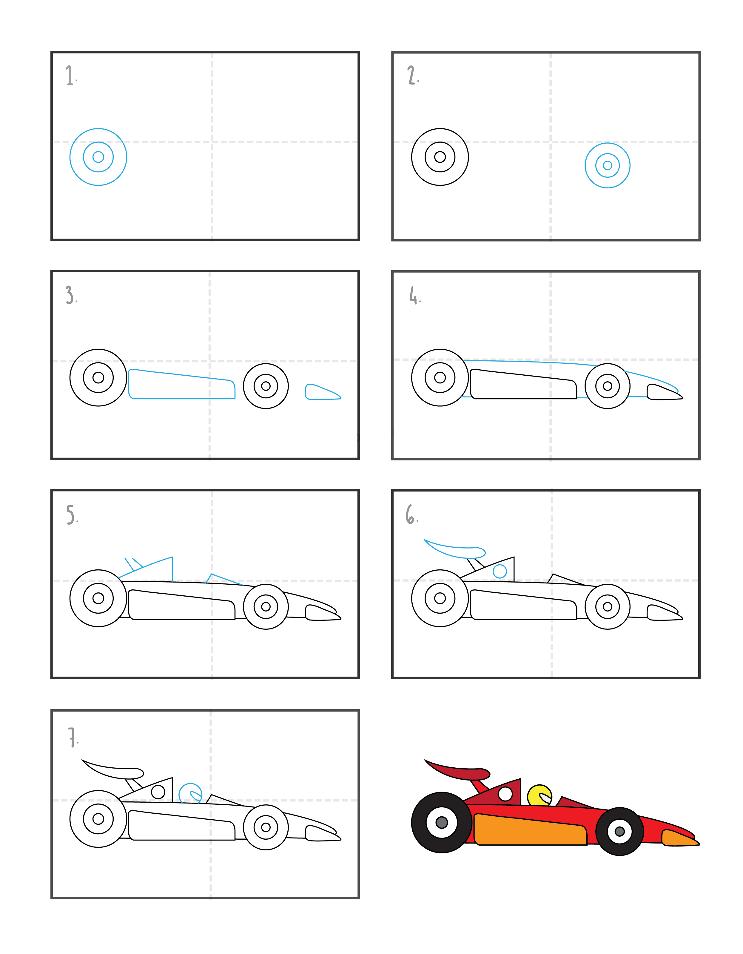 How to draw F1 racing car idea (16)