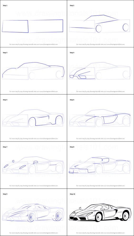 Ferrari car idea (1) Drawing Ideas