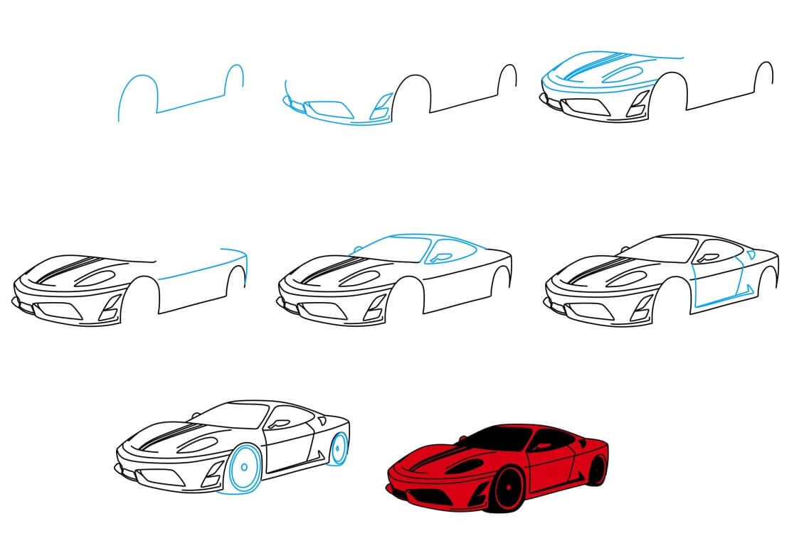 Ferrari car idea (16) Drawing Ideas