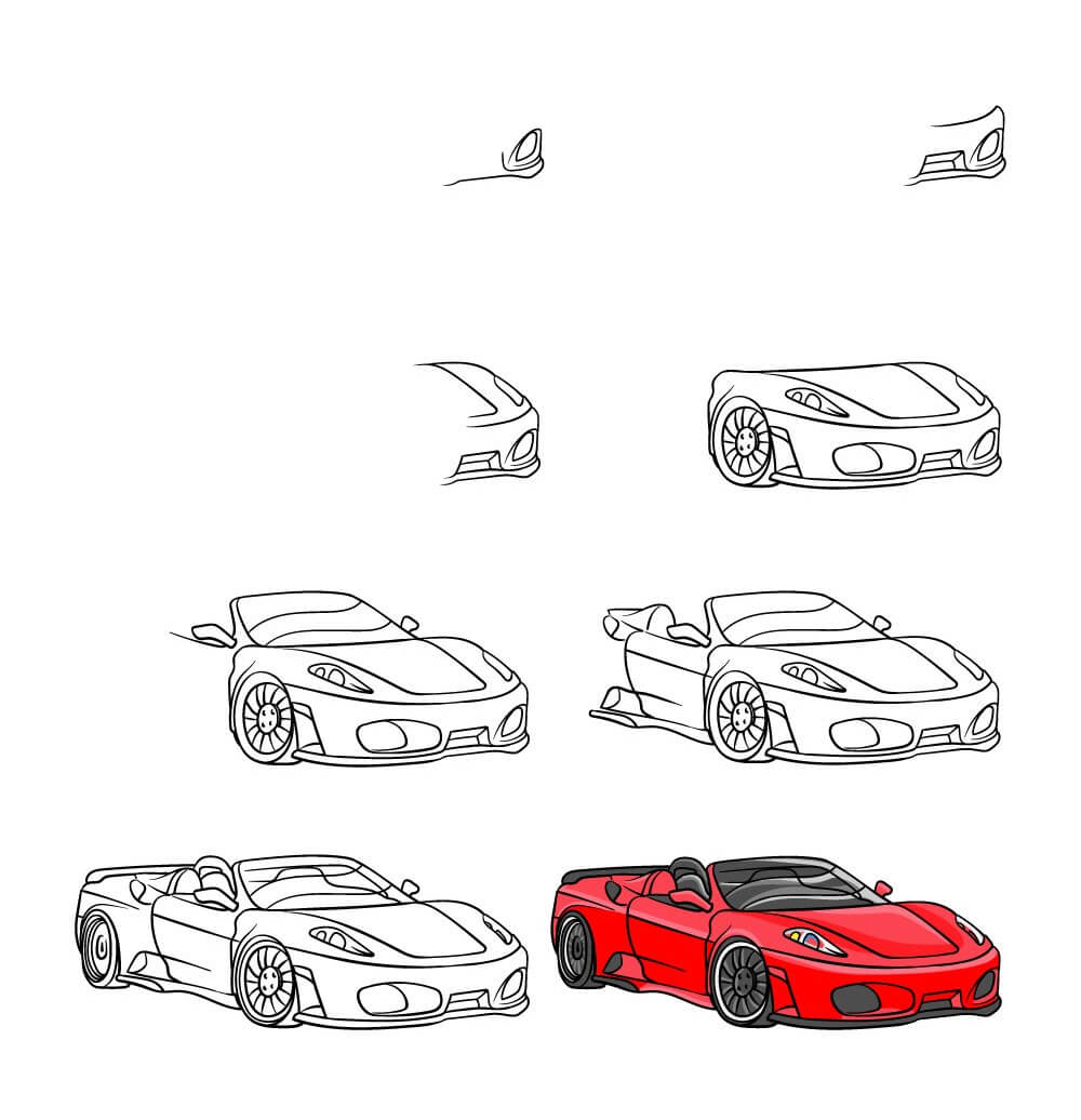 Ferrari car idea (8) Drawing Ideas