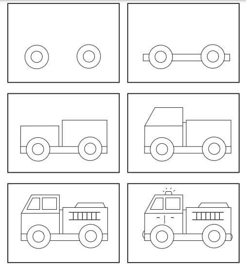 How to draw Fire truck idea (10)