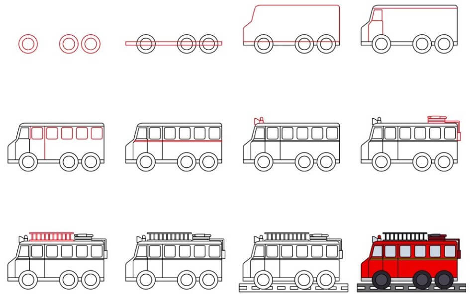 Fire truck idea (12) Drawing Ideas