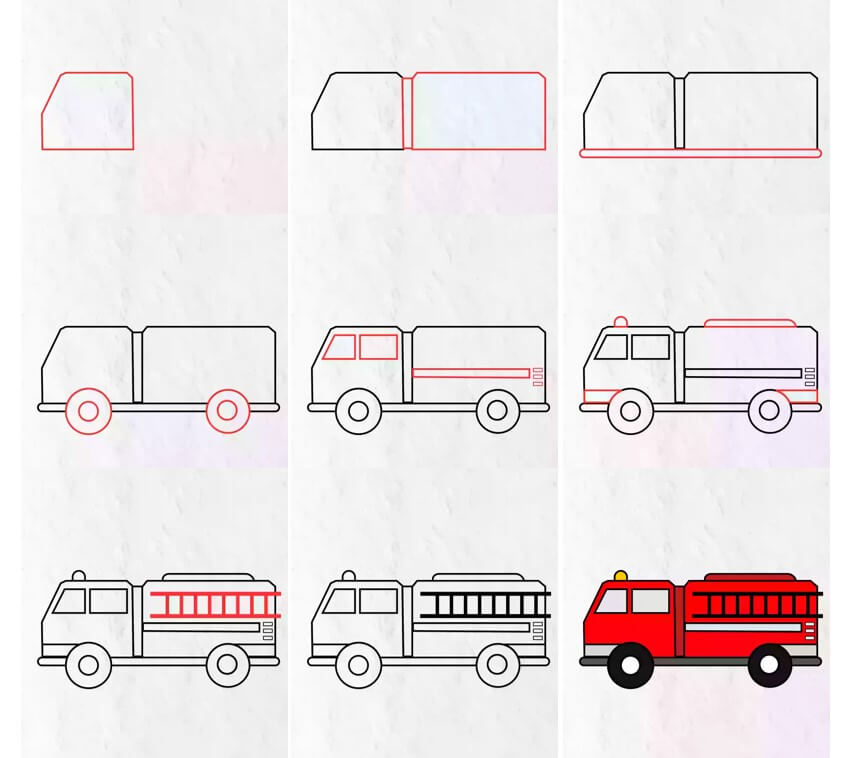 Fire truck idea (14) Drawing Ideas