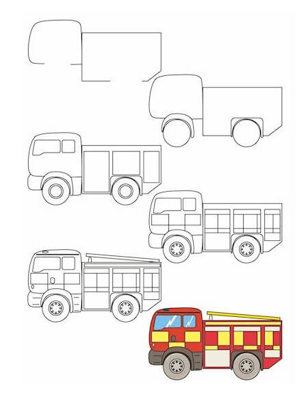 Fire truck idea (8) Drawing Ideas