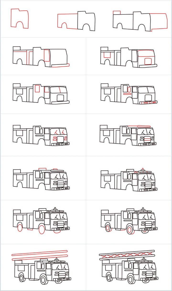 Fire truck idea (9) Drawing Ideas