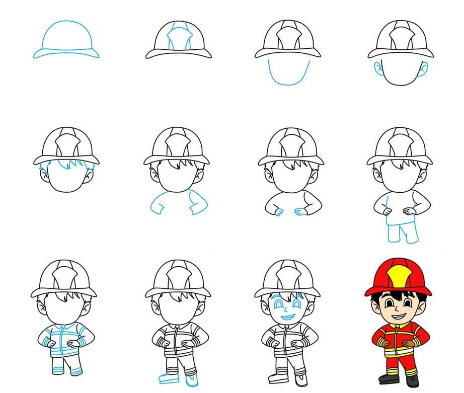 Firefighter (10) Drawing Ideas