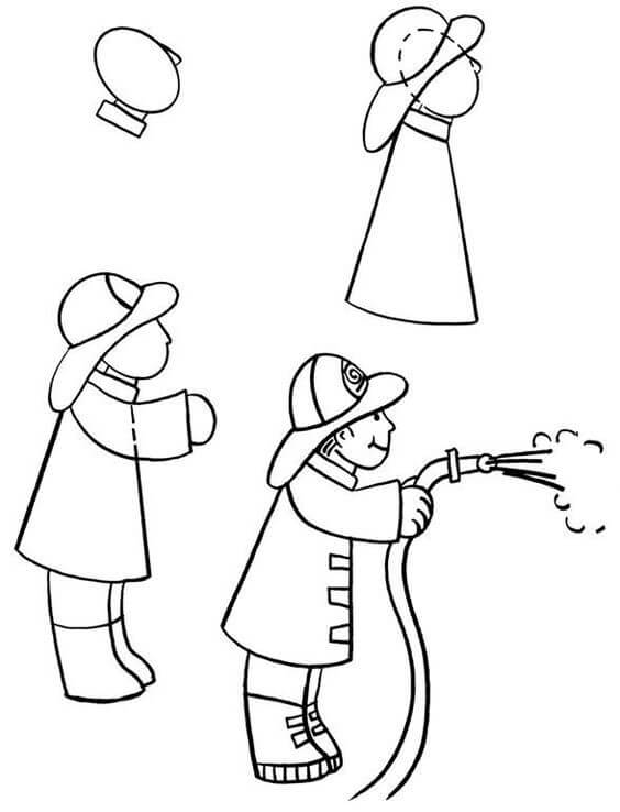 How to draw Firefighter (2)