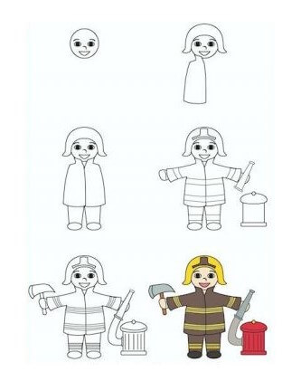 How to draw Firefighter (4)