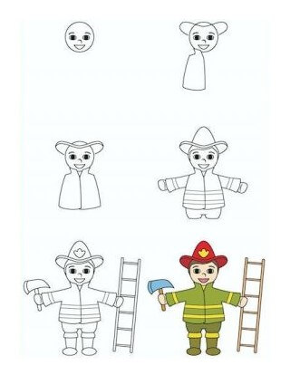 How to draw Firefighter (5)