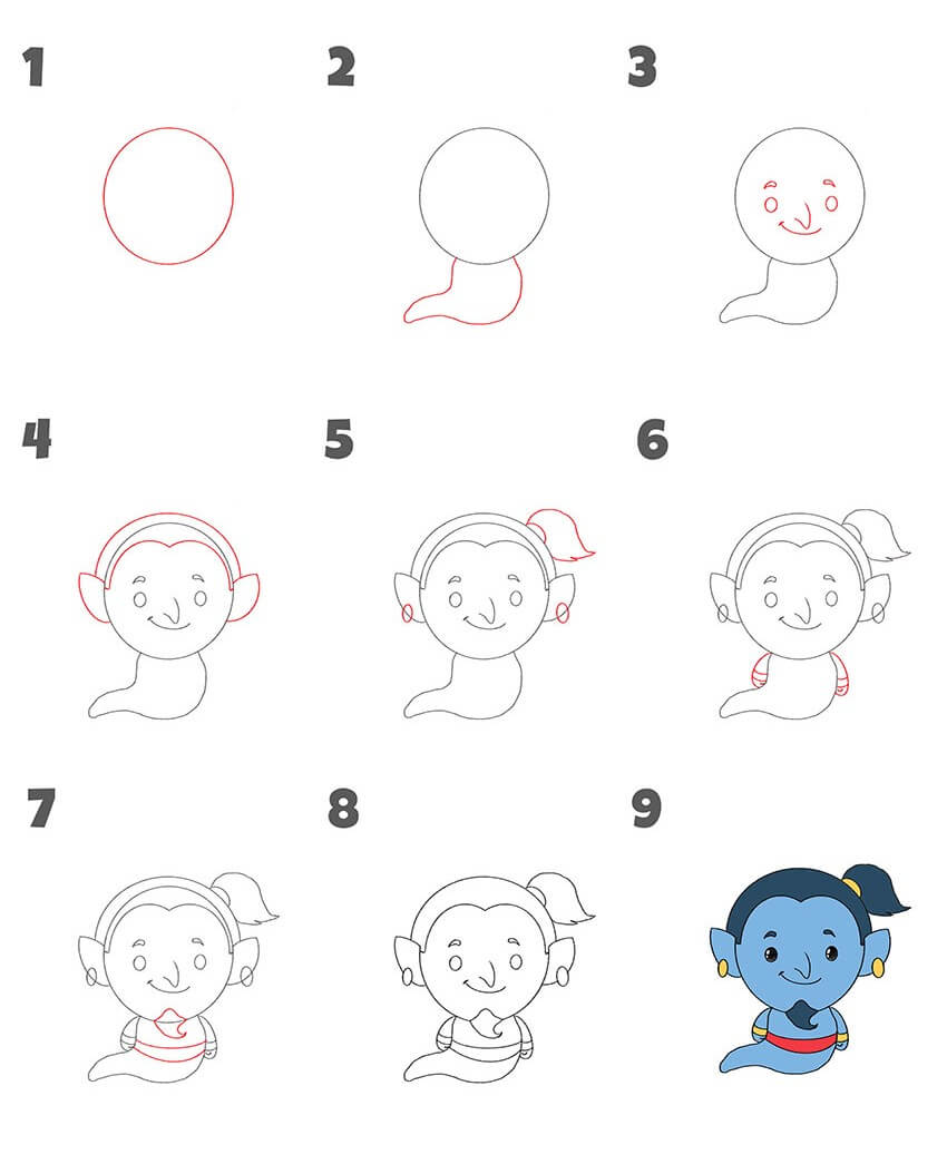 How to draw Genie idea (1)