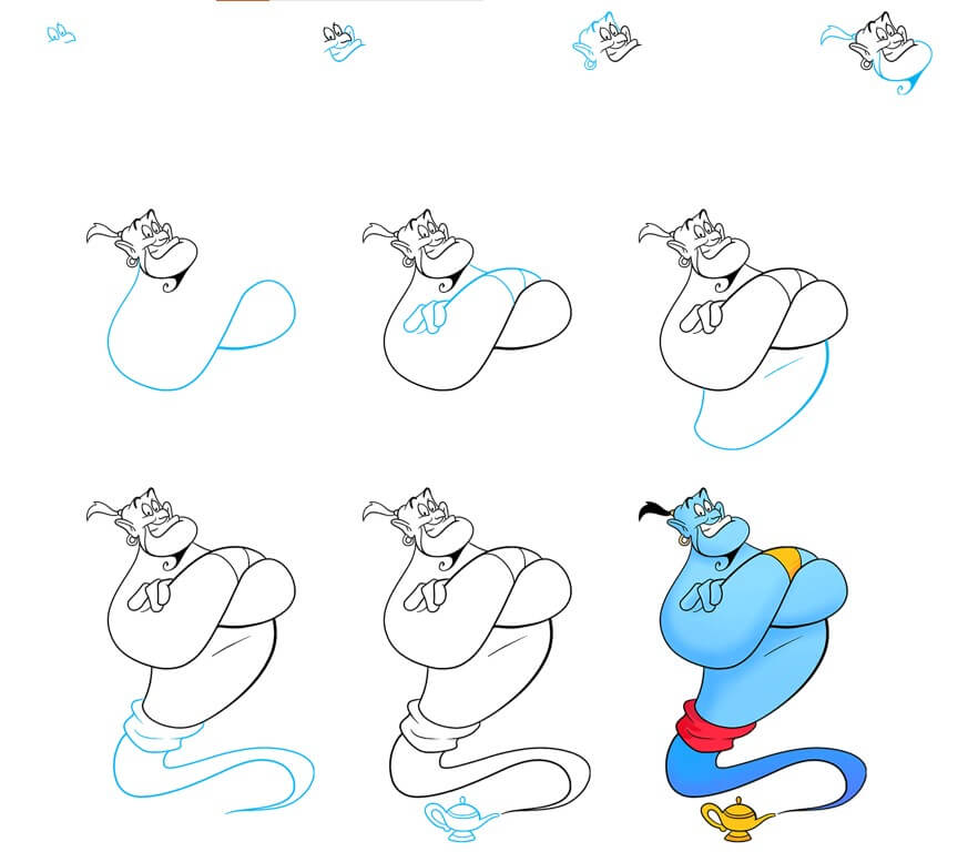 How to draw Genie idea (4)