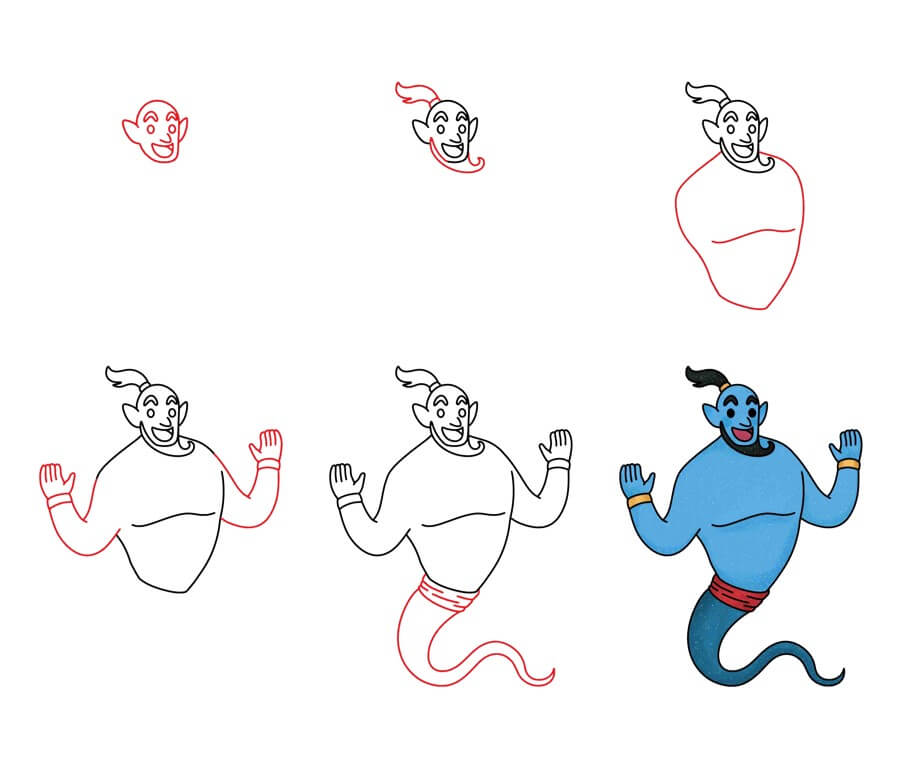 How to draw Genie idea (5)