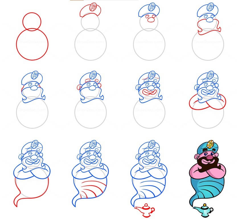 How to draw Genie idea (7)