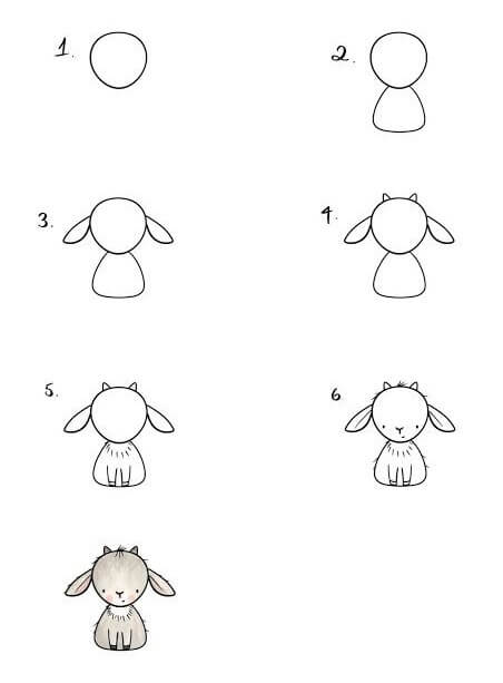 How to draw Goat idea (19)