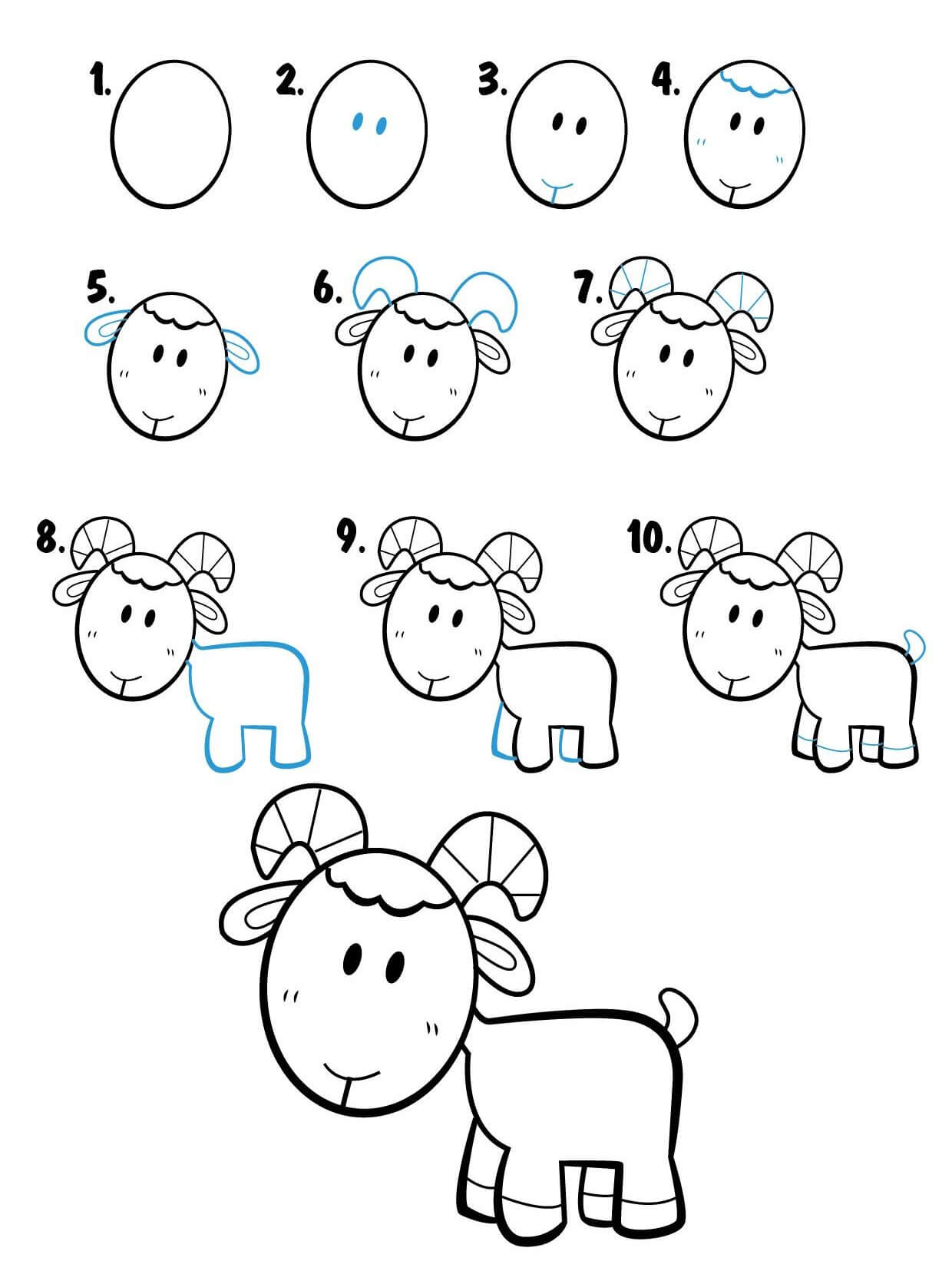 How to draw Goat idea (21)