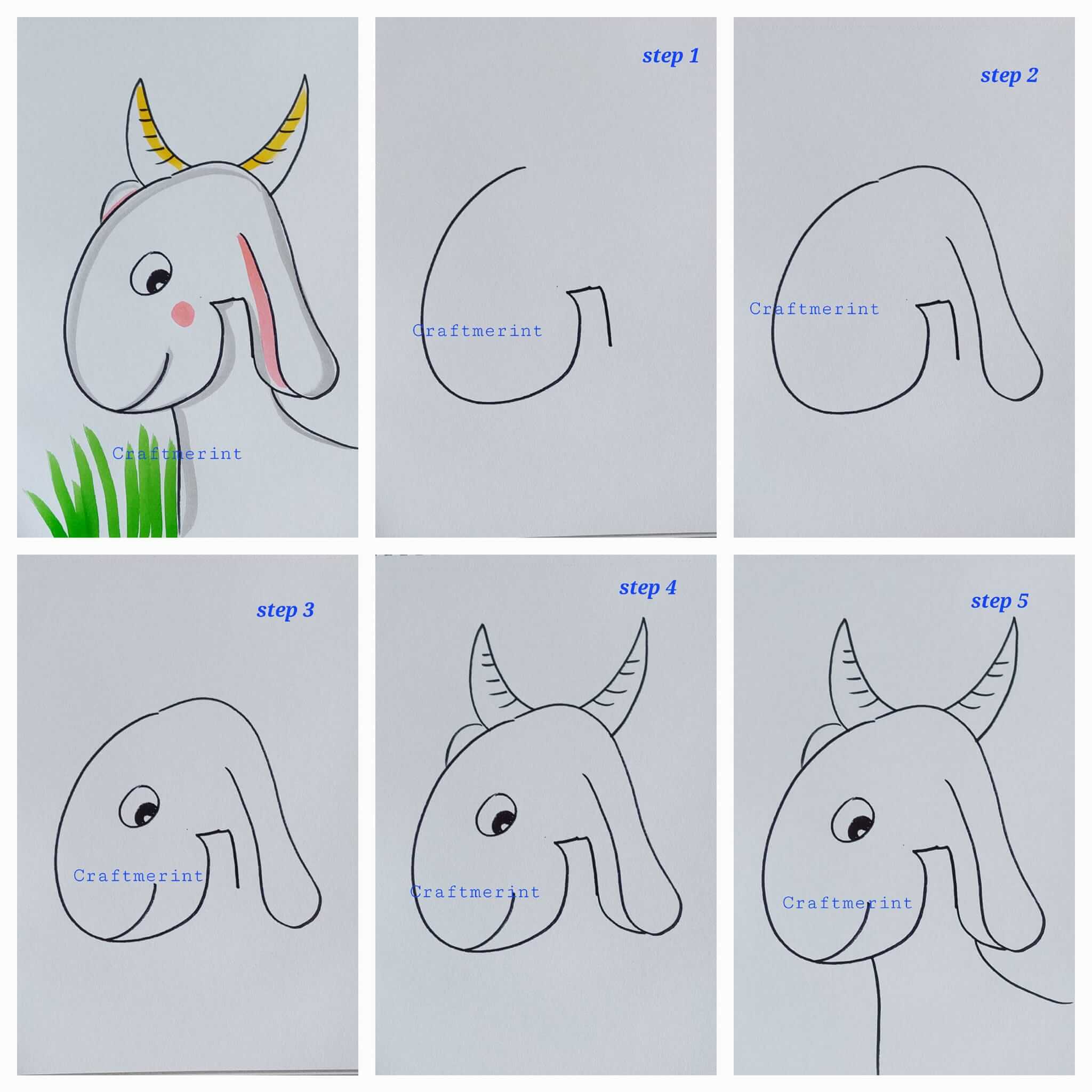 How to draw Goat idea (22)