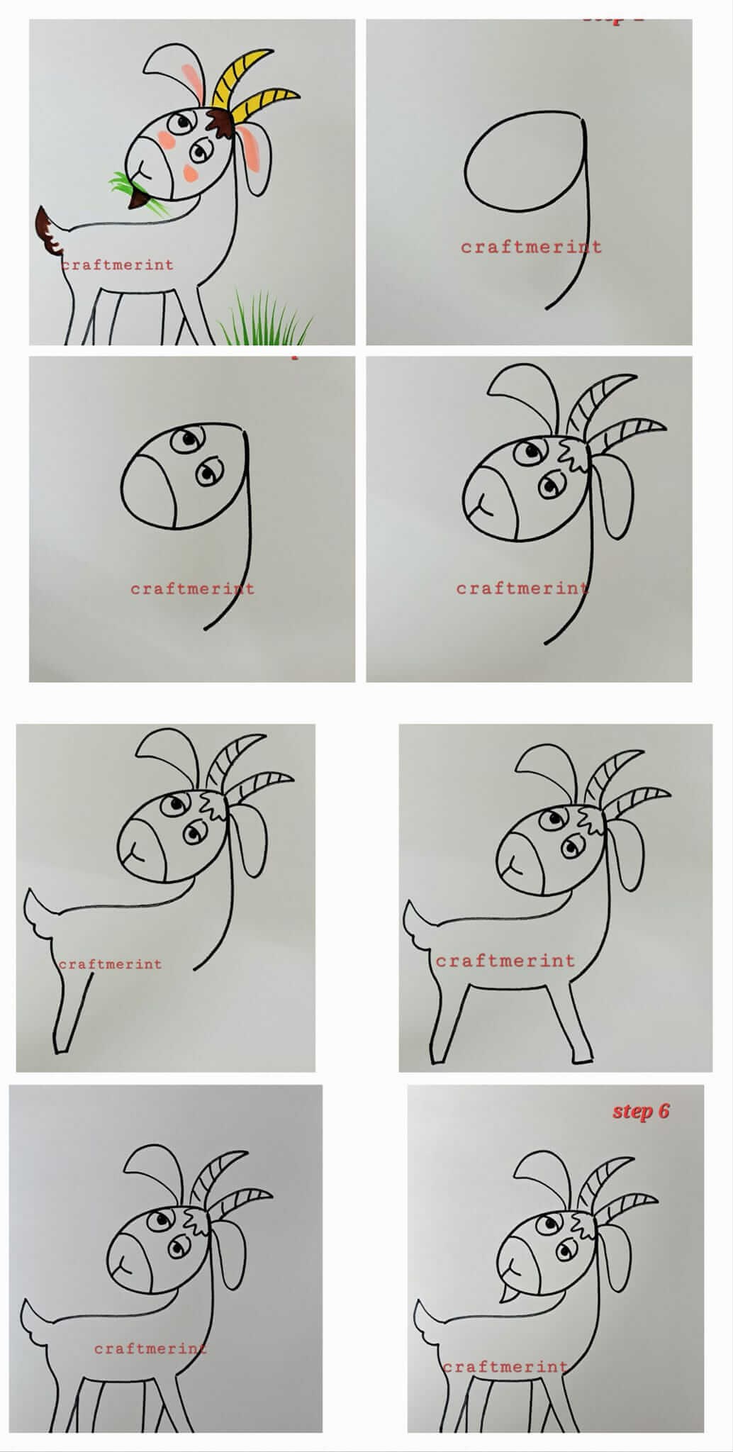 How to draw Goat idea (23)