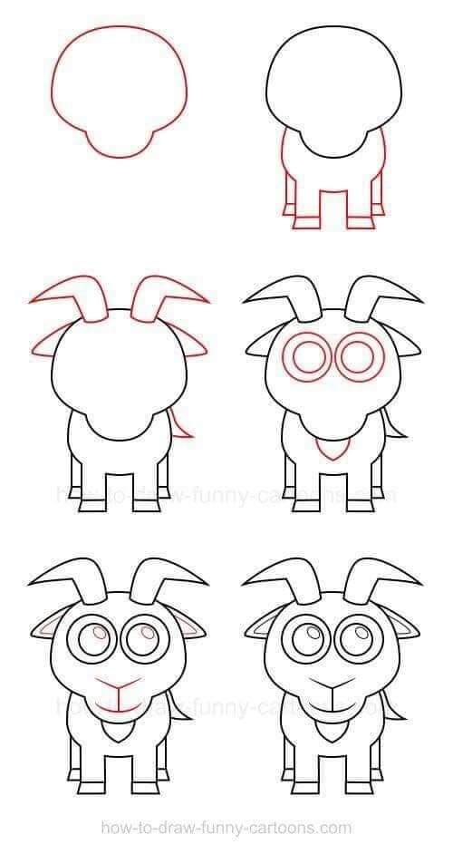 How to draw Goat idea (25)