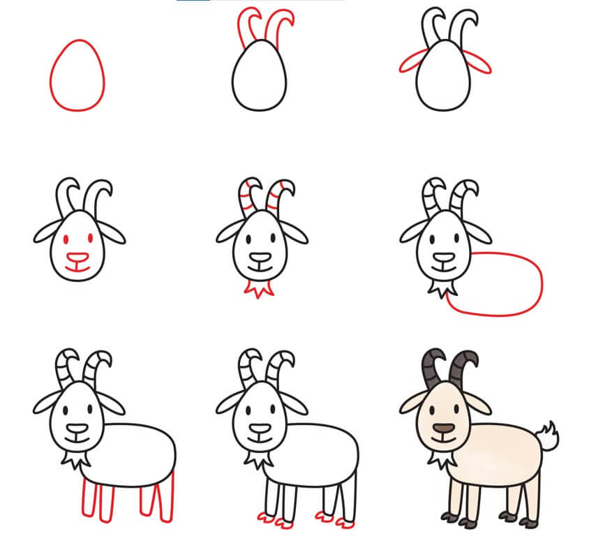 How to draw Goat idea (30)