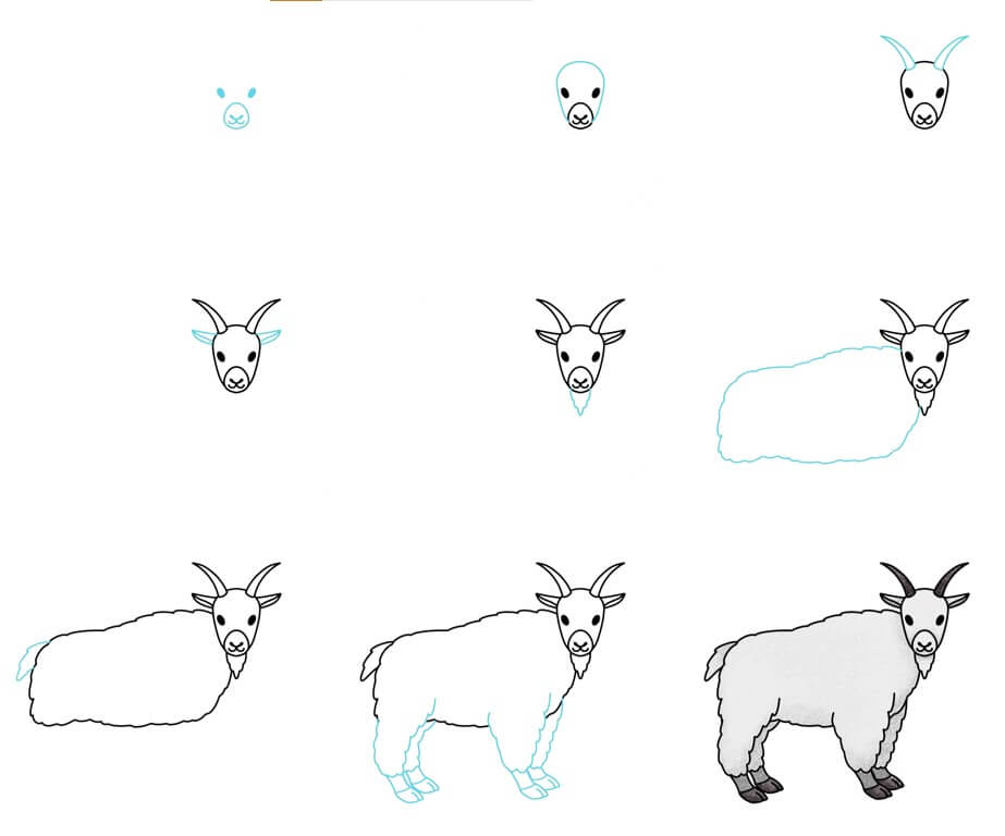 How to draw Goat idea (37)