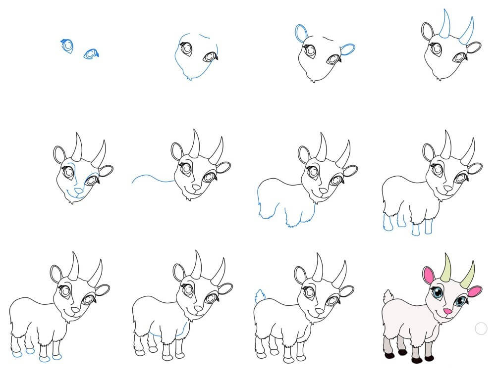 How to draw Goat idea (41)