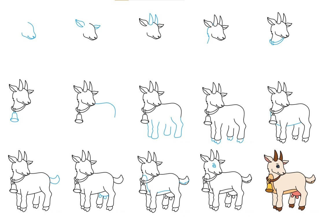 How to draw Goat idea (42)