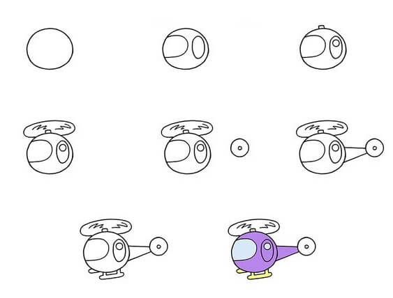 How to draw Helicopter idea (1)