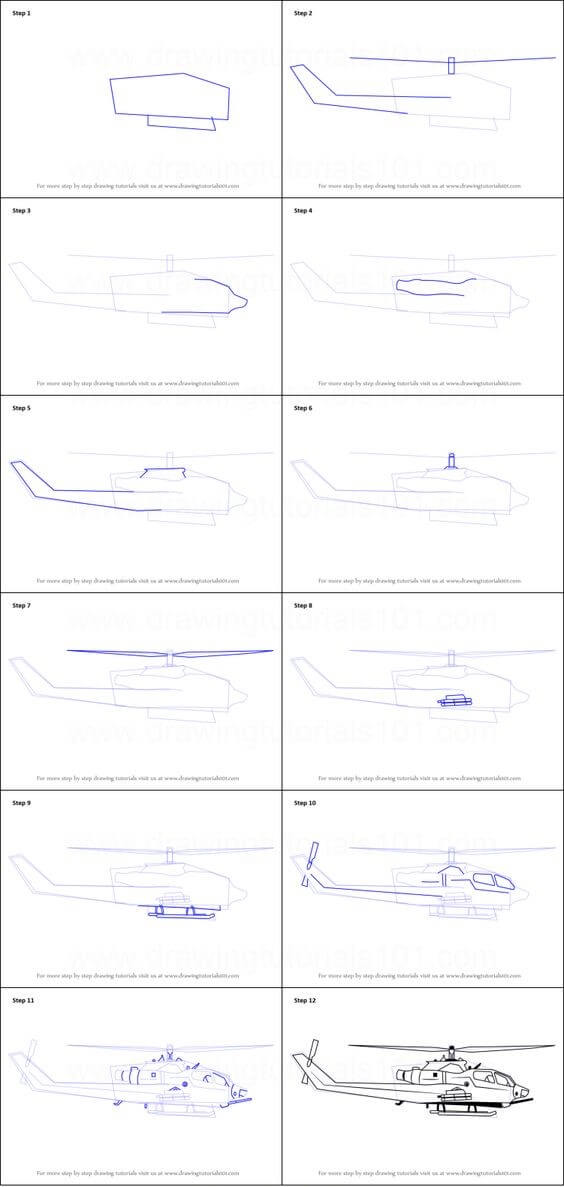 How to draw Helicopter idea (10)