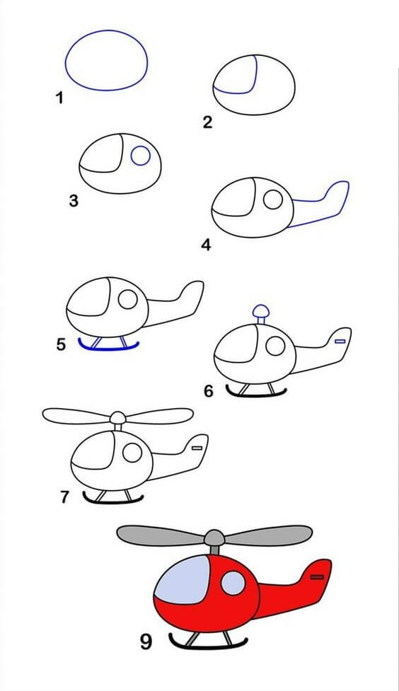 How to draw Helicopter idea (11)