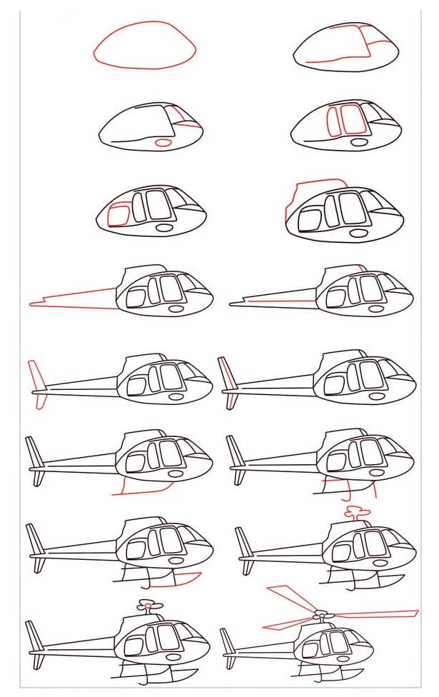 How to draw Helicopter idea (12)