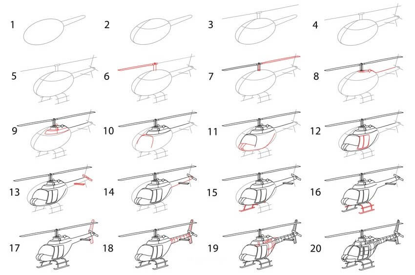 How to draw Helicopter idea (19)