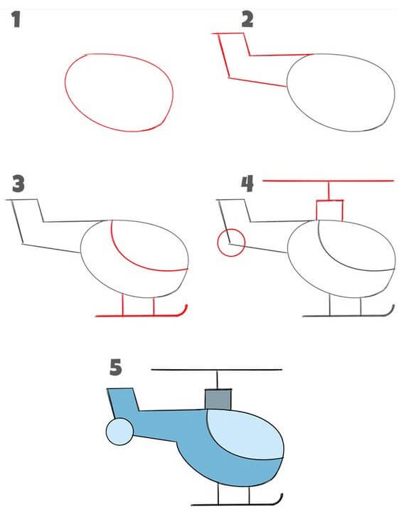 How to draw Helicopter idea (2)