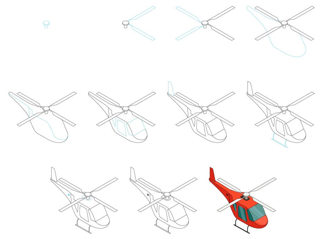 How to draw Helicopter idea (23)