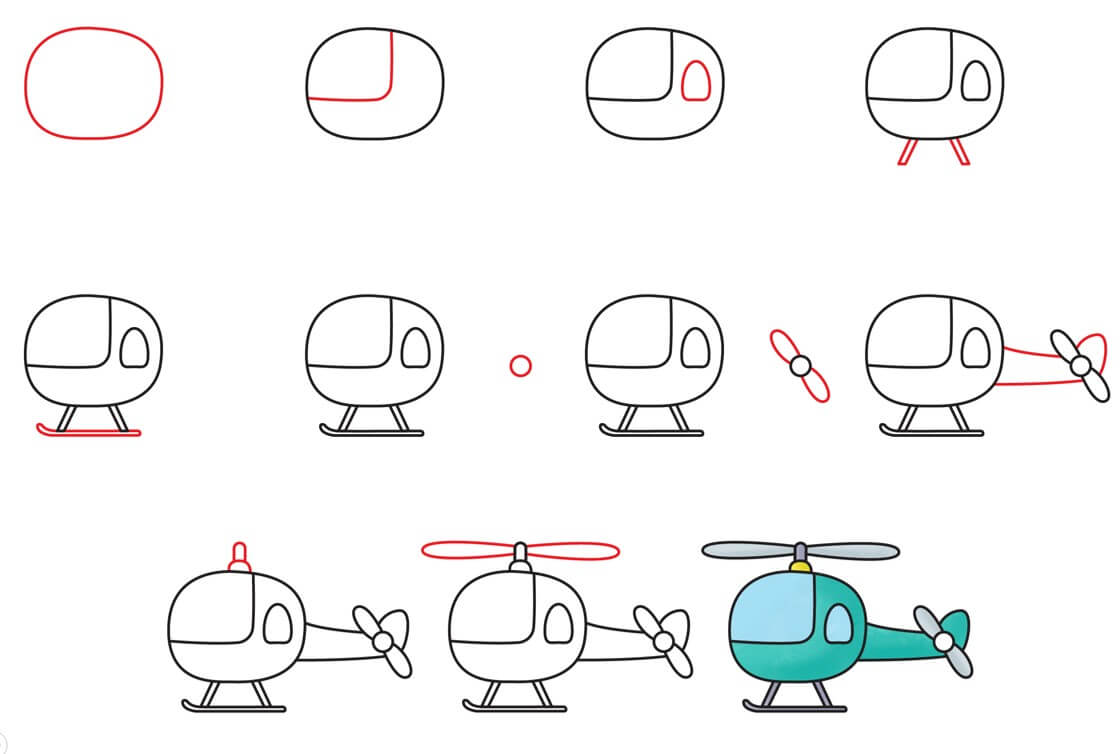 How to draw Helicopter idea (24)