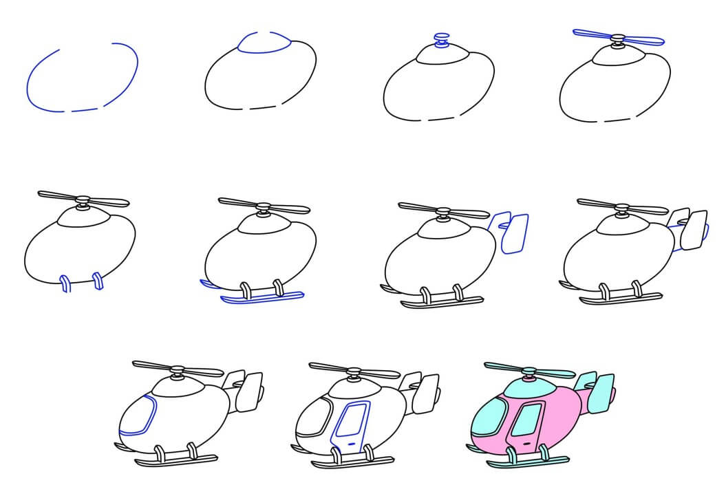 How to draw Helicopter idea (27)