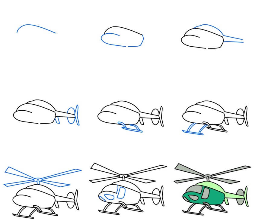 How to draw Helicopter idea (28)