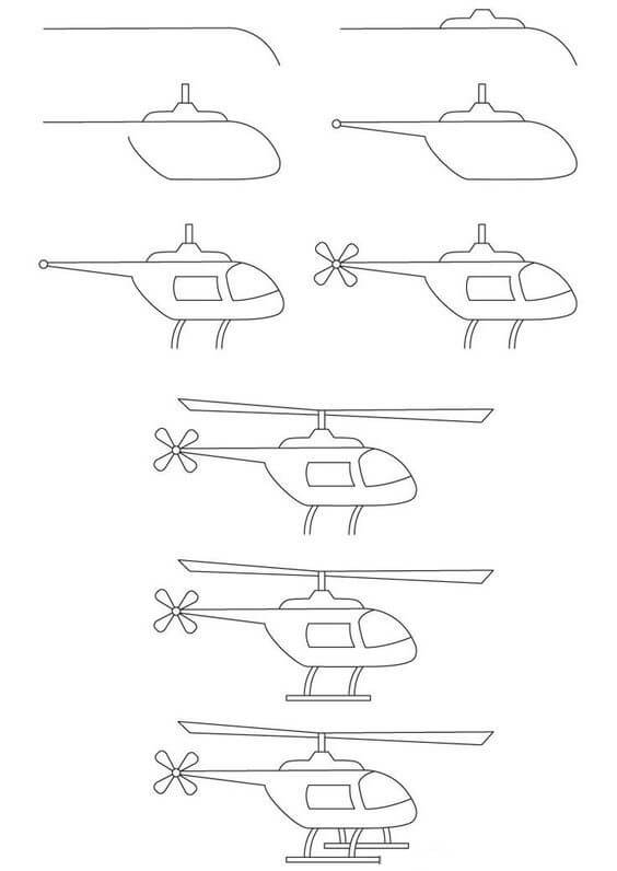 How to draw Helicopter idea (4)