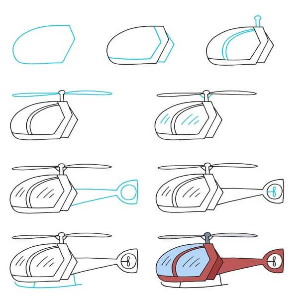 How to draw Helicopter idea (5)