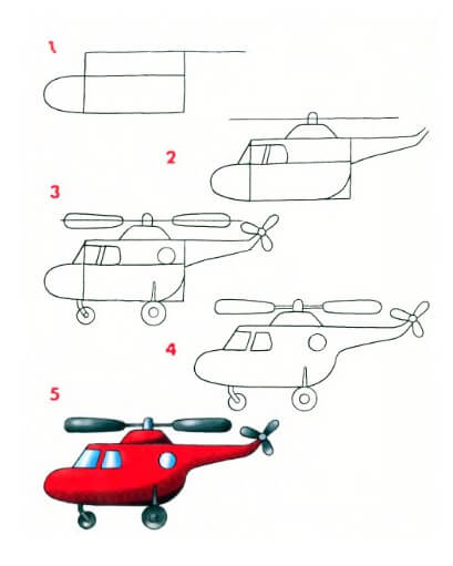 How to draw Helicopter idea (6)