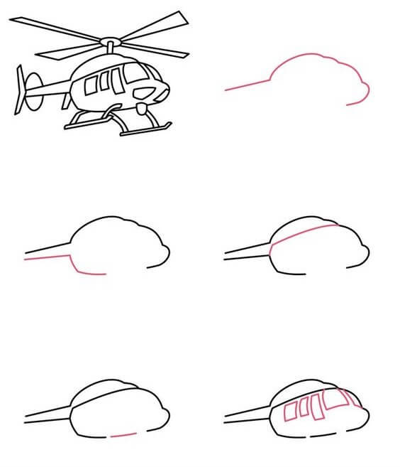 How to draw Helicopter idea (9)