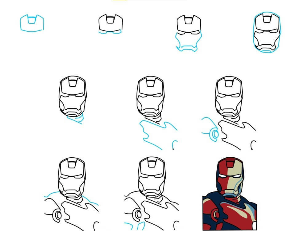 How to draw Iron man idea (12)