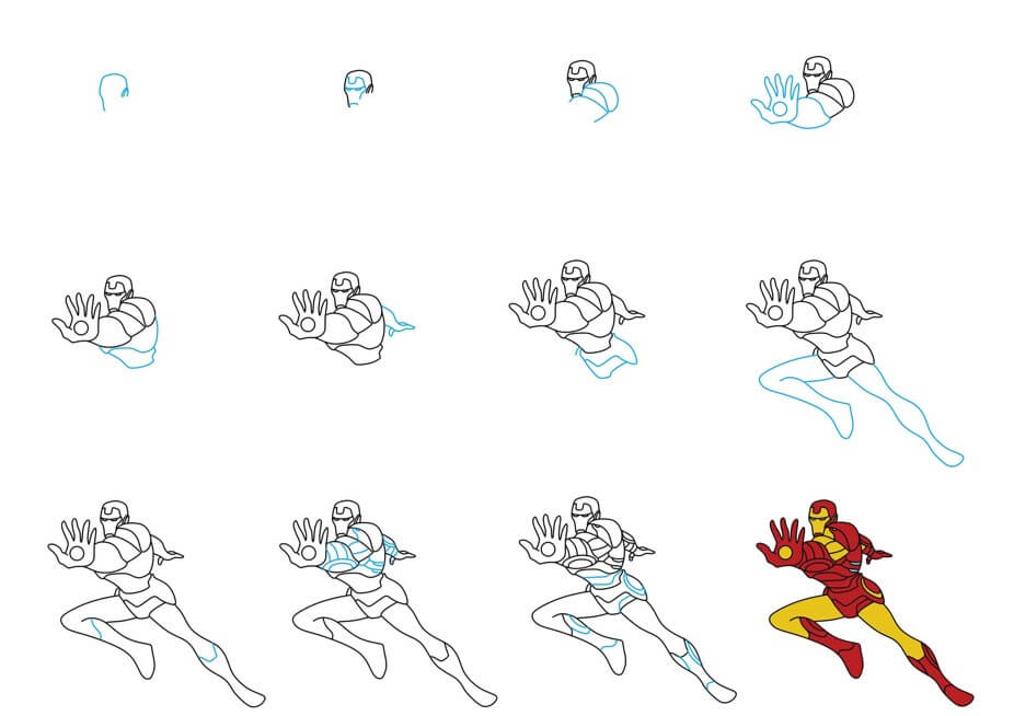 How to draw Iron man idea (13)