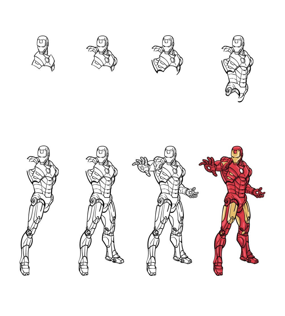 How to draw Iron man idea (3)