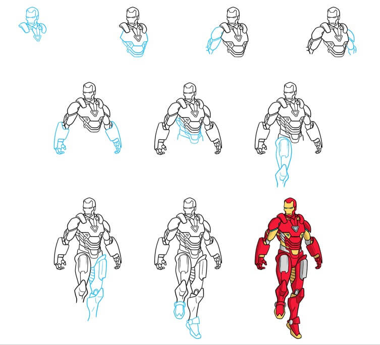 How to draw Iron man idea (7)