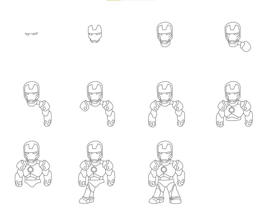 How to draw Iron man idea (8)