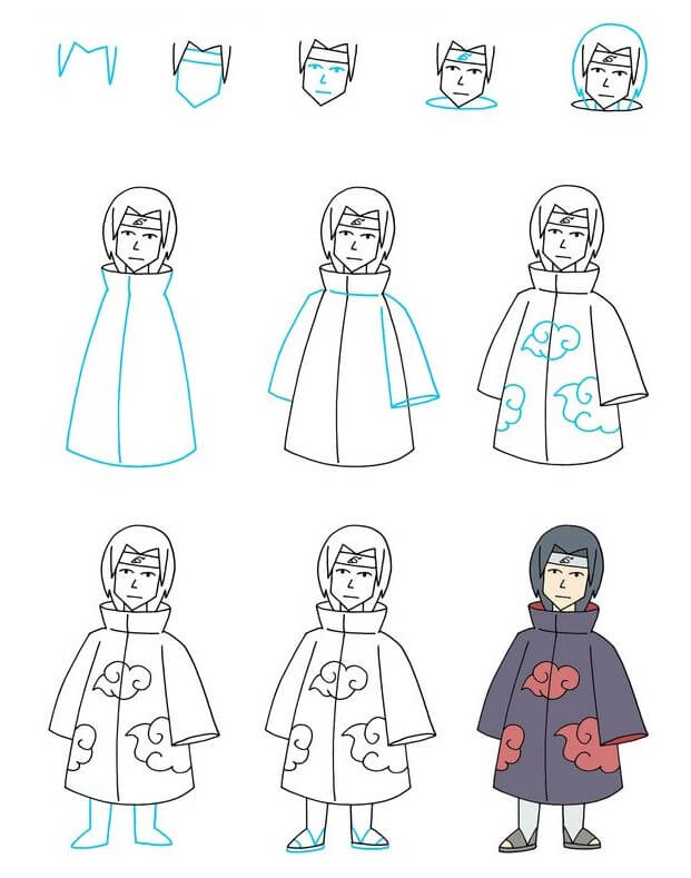 How to draw Itachi (1)