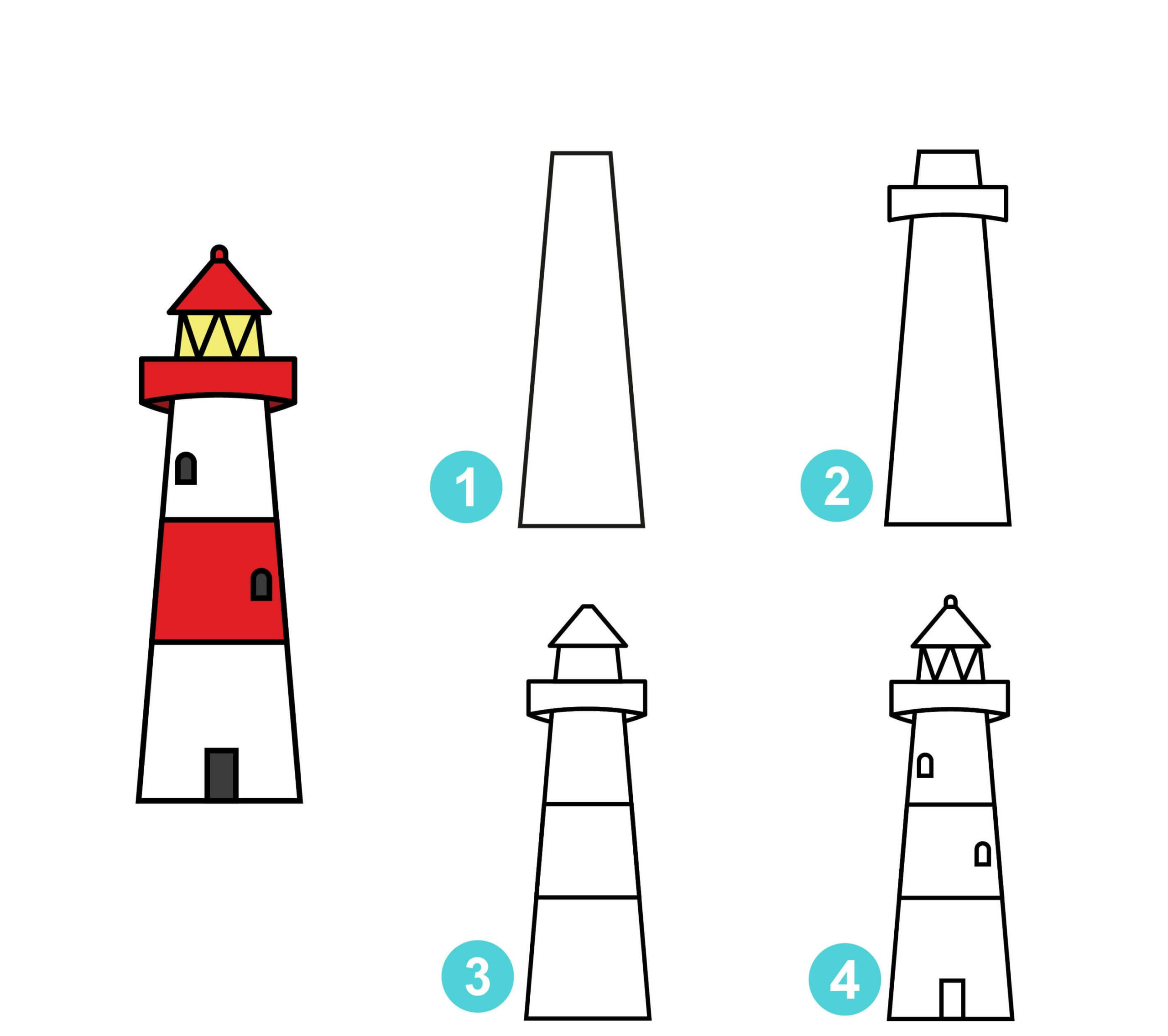 Lighthouse tower idea (10) Drawing Ideas