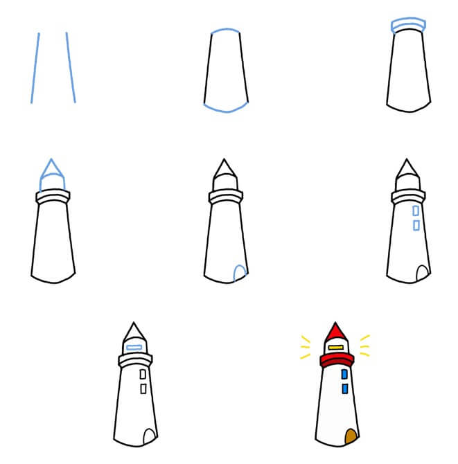 Lighthouse tower idea (23) Drawing Ideas