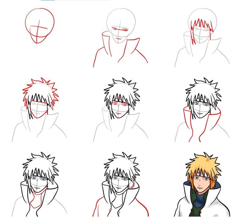 How to draw Minato (1)