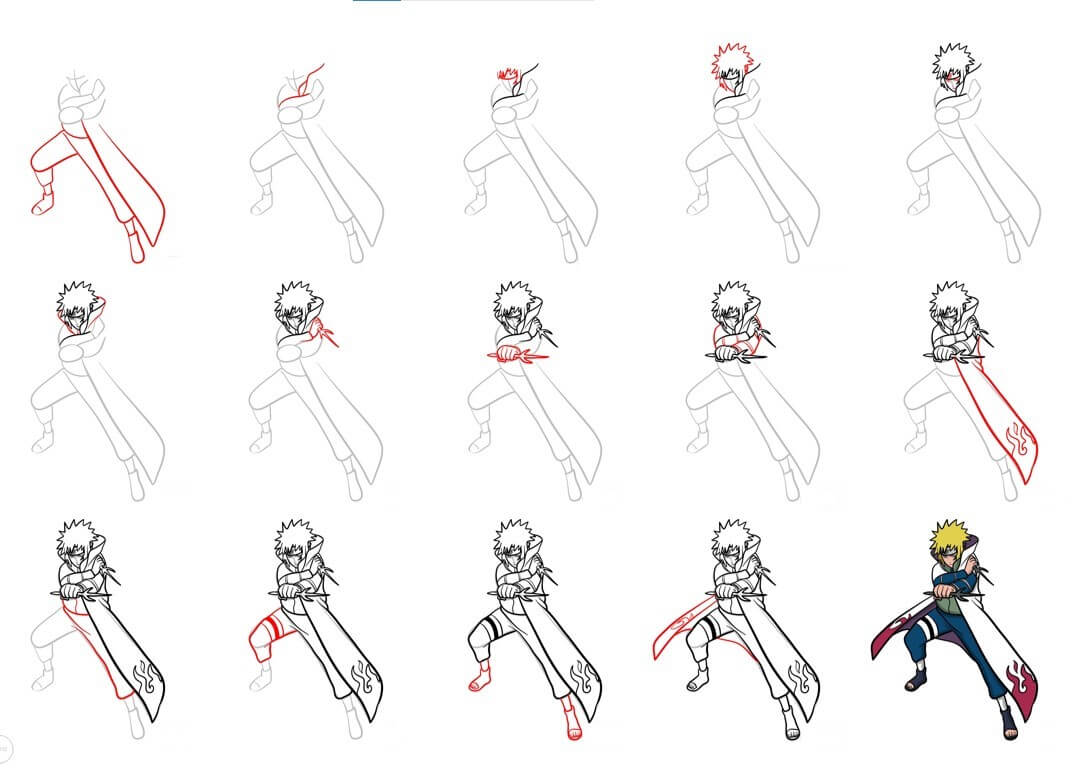 How to draw Minato (2)